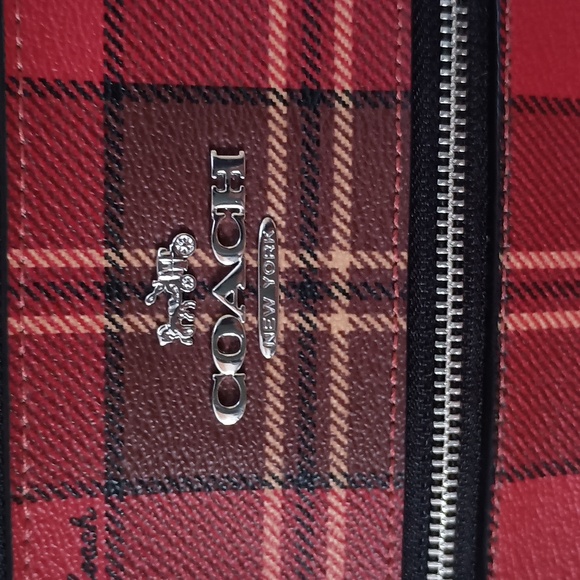 Coach Rowan File Bag With Tartan Plaid Print - Picture 7 of 11